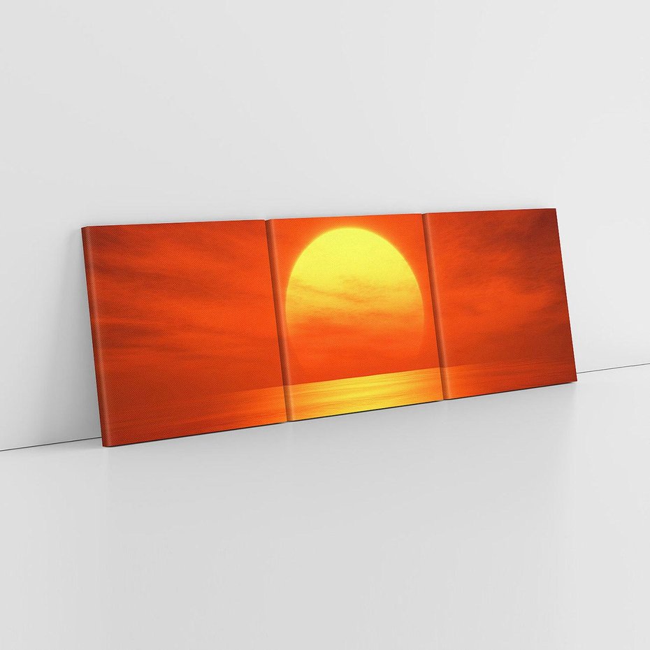 Obraz na płótnie 90x30 - Słońce nad morzem - słońce, morze