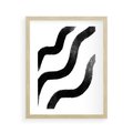 Plakat w ramie 40x50 - Wibracje Plam - abstrakcja, minimalizm - rama drewno