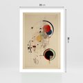 Plakat bez ramy 21x30 - Impulsy Wydobyte z Cienia - abstrakcyjna geometryczna kompozycja, koła linie