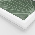 Plakat w ramie 50x70 - Zieleń Kształtująca Spokój - zielony plakat, roślinne inspiracje - rama biała