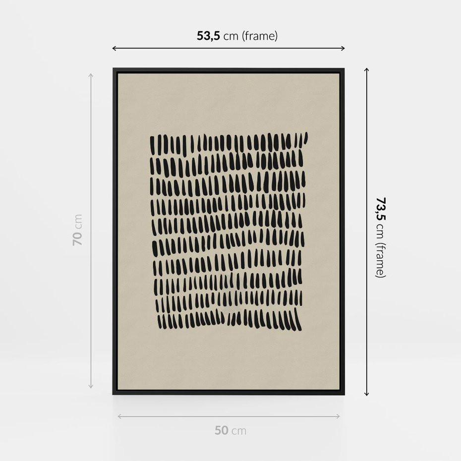 Obraz w ramie 50x70 - Echa Zapomnianych Wymiarów - nowoczesna sztuka, plakat - rama czarna