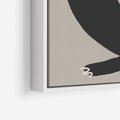 Obraz w ramie 80x120 - Strukturalne Odbicia Północy - skandynawska sztuka, lis - rama biała
