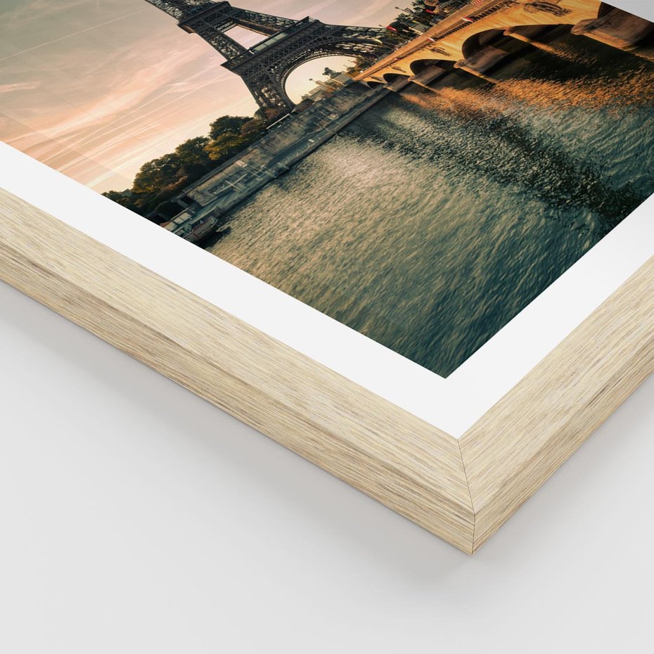 Plakat w ramie 30x40 - Paryski Szczyt - Paryż, wieża - rama drewno