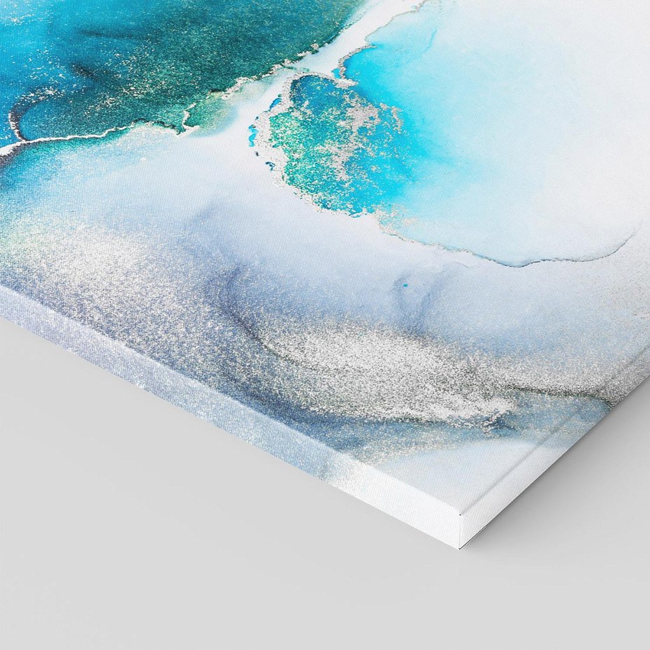 Obraz na płótnie 80x80 - Marmur złotą akwarelą - marmur, akwarela