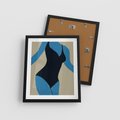 Plakat w ramie 40x50 - Zaklęta Kompozycja - abstrakcyjny plakat, nowoczesna sztuka - rama czarna