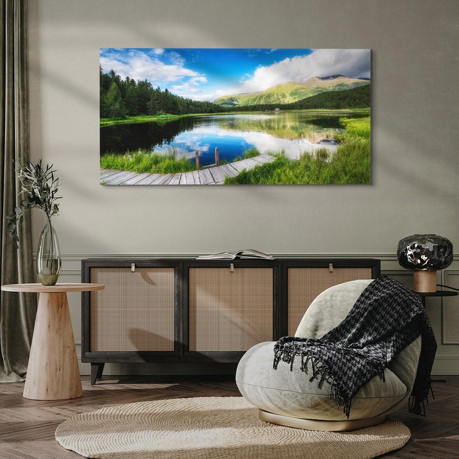 Obraz na płótnie 120x60 - Latarnia morska: Nocne niebo nad morzem - latarnia, morska