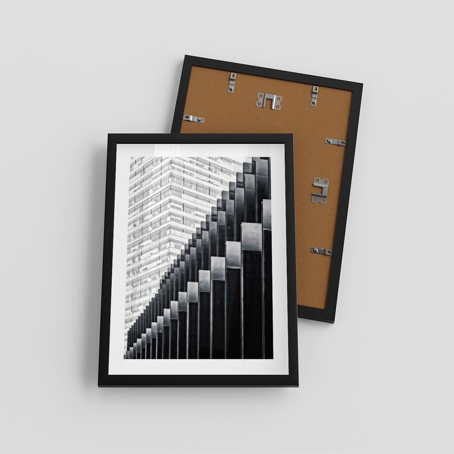 Plakat w ramie 30x40 - Architektura Stopniowa - architektura, budynki - rama czarna
