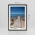 Plakat w ramie 50x70 - Oaza spokoju - plaża, morze - rama czarna