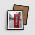 Plakat w ramie 40x50 - Londyńska budka w perspektywie - budka, Londyn - rama czarna