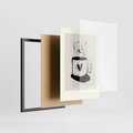 Zestaw obrazy w ramie 50x70 galeria - Kawa, graficzne, plakaty, nowoczesne - rama czarna