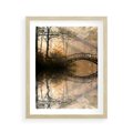 Plakat w ramie 40x50 - Romantyczny Mostek - mostek, romantyczny - rama drewno