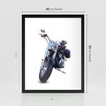 Plakat w ramie 40x50 - Motocykl w ruchu - motor, bike - rama czarna