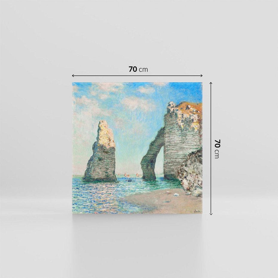 Obraz na płótnie 70x70 - Klify Étretat (1885), Claude Monet - Reprodukcja - reprodukcja, obraz na płótnie