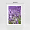 Plakat w ramie 30x40 - Urok lawendy - lawenda, kwiaty - rama biała