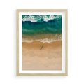 Plakat w ramie 50x70 - Oaza Relaksu - plaża, morze - rama drewno