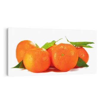 Obraz na płótnie 120x60 - Mandarynki - Owocowy Zestaw - mandarynki, owoce