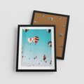 Plakat w ramie 40x50 - Balonowa Ekscytacja - balony latają w powietrzu, wyścigi balonów - rama czarna