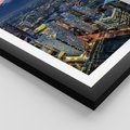 Plakat w ramie 40x50 - Miasto na Górnym Horyzoncie - miasto, góry - rama czarna