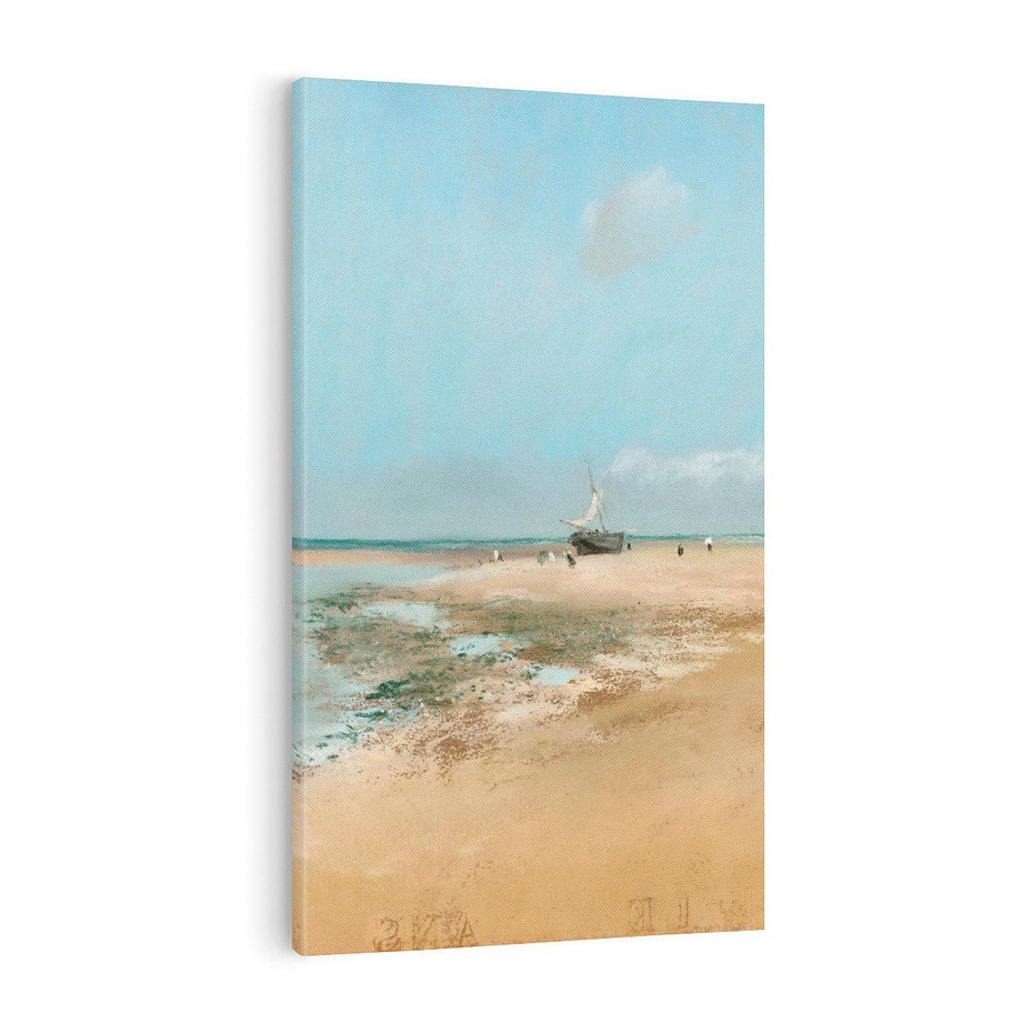 Obraz na płótnie 50x70 - Beach at Low Tide (Mouth of the River) (1869), Edgar Degas - Reprodukcja - reprodukcja, obraz na płótnie