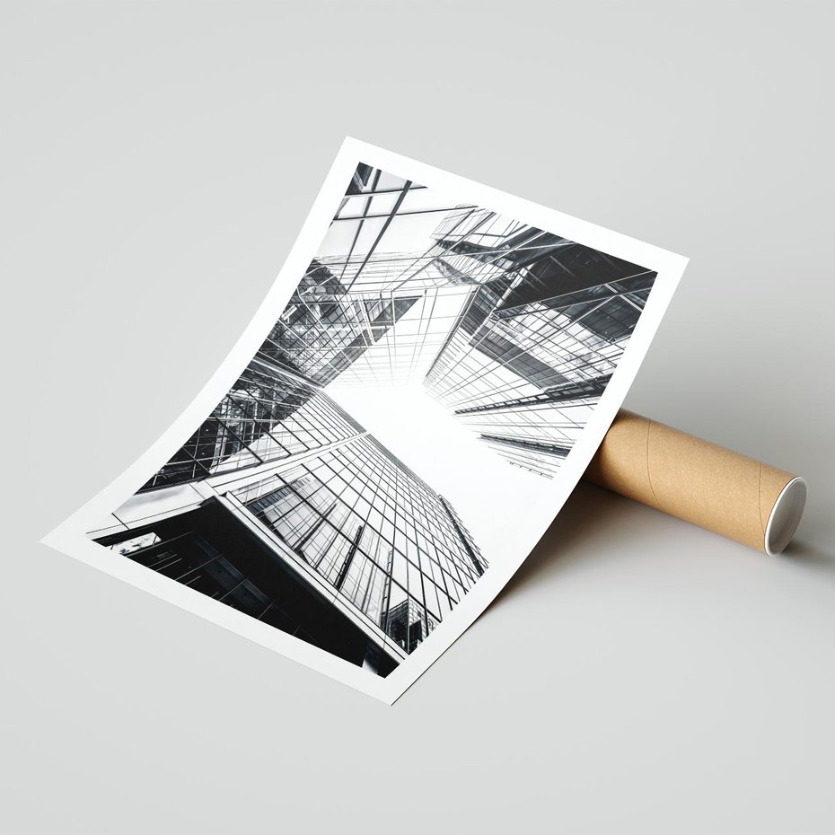 Plakat bez ramy 50x70 - Wznoszący się Wysoko - architektura, wysoki wieżowiec