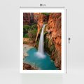 Plakat bez ramy 21x30 - Wodospad wśród majestatycznych gór - wodospad, górski
