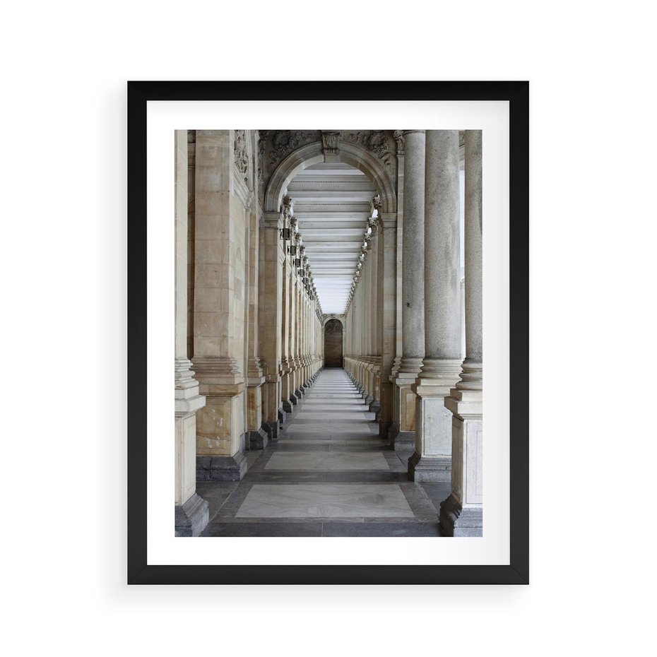 Plakat w ramie 40x50 - Uroki Kolumn - kolumny, architektura - rama czarna