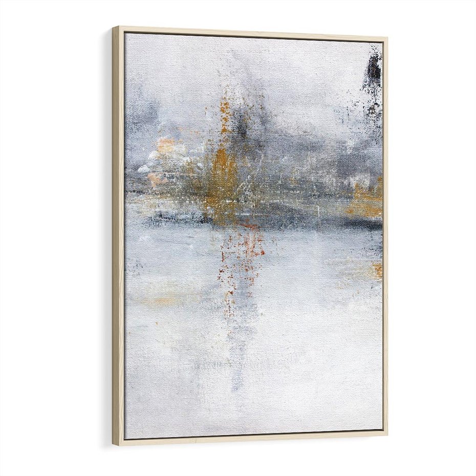 Obraz w ramie 70x100 - Kontrastujące Chaosy - abstrakcja, kontrast - rama drewno