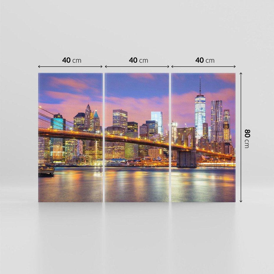 Obraz na płótnie 120x80 - ikona Nowego Jorku - most, Nowy Jork