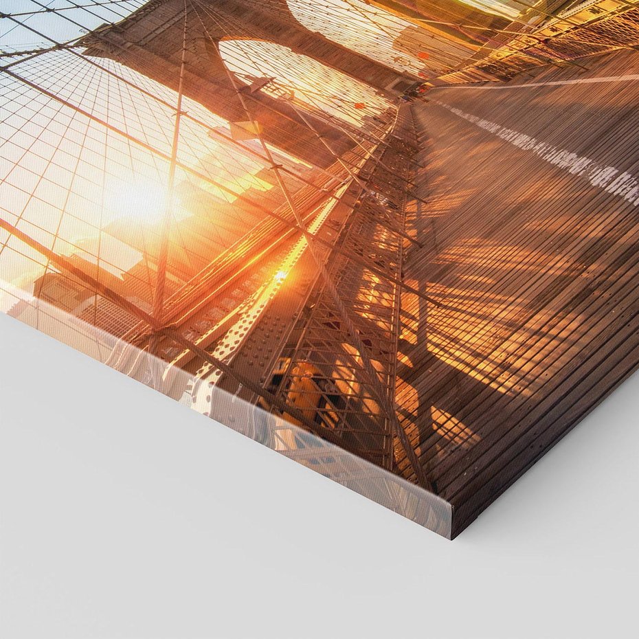 Obraz na płótnie 40x40 - Mosty Manhattanu - most, Nowy Jork