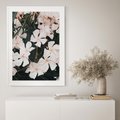 Plakat bez ramy 21x30 - Egzotyczna Uroda - białe kwiaty, tropikalne kwiaty