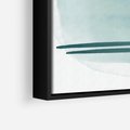 Obraz w ramie 50x50 - Turkusowy Świat - minimlizm, abstrakcja - rama czarna