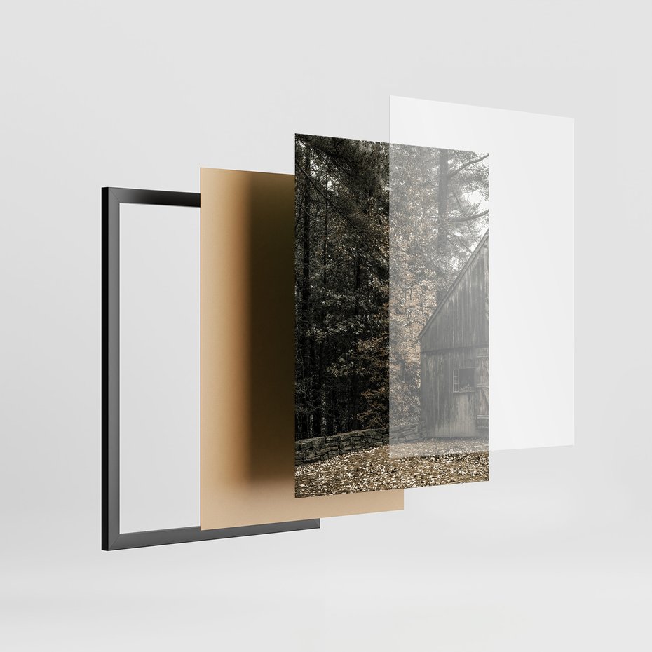 Zestaw obrazy w ramie 40x50 galeria - Spokój, cytat, typografia, rustykalny - rama czarna