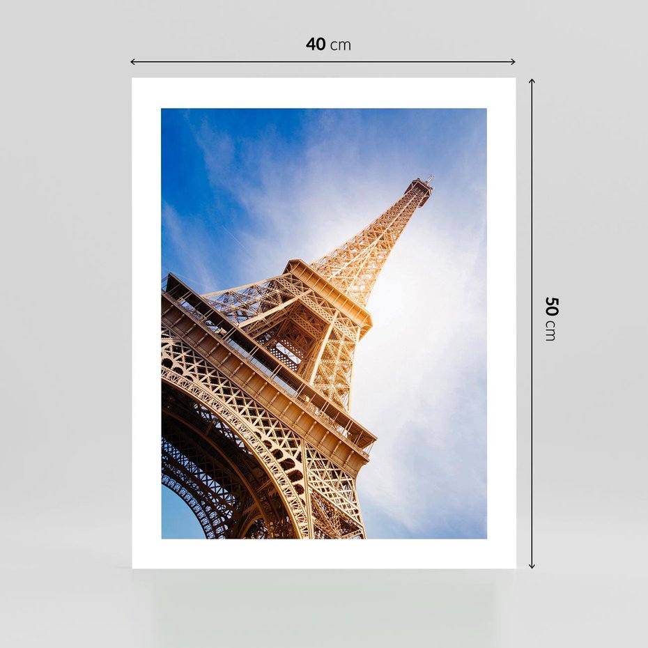 Plakat bez ramy 40x50 - Eiffla - ikona Paryża - Eiffla, Paryż