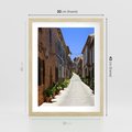 Plakat w ramie 30x40 - Urok uliczki: perspektywa miasta - uliczka, perspektywa - rama drewno