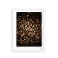 Plakat w ramie 30x40 - Brązowe Liście w Scenerii - suche liście jesień brąz - rama biała