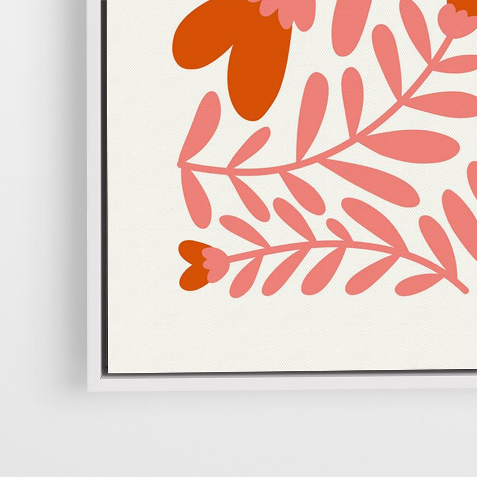 Obraz w ramie 80x120 - Taniec komplementarnych barw - kwiaty, pastelowe kolory - rama biała