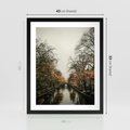 Plakat w ramie 40x50 - Jesienne Spacerki po Holenderskich Kanałach - kanały, Holandia - rama czarna