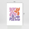 Plakat bez ramy 50x70 - Bezgraniczne Wibracje - abstrakcyjne kolorowe kwiaty, minimlizm