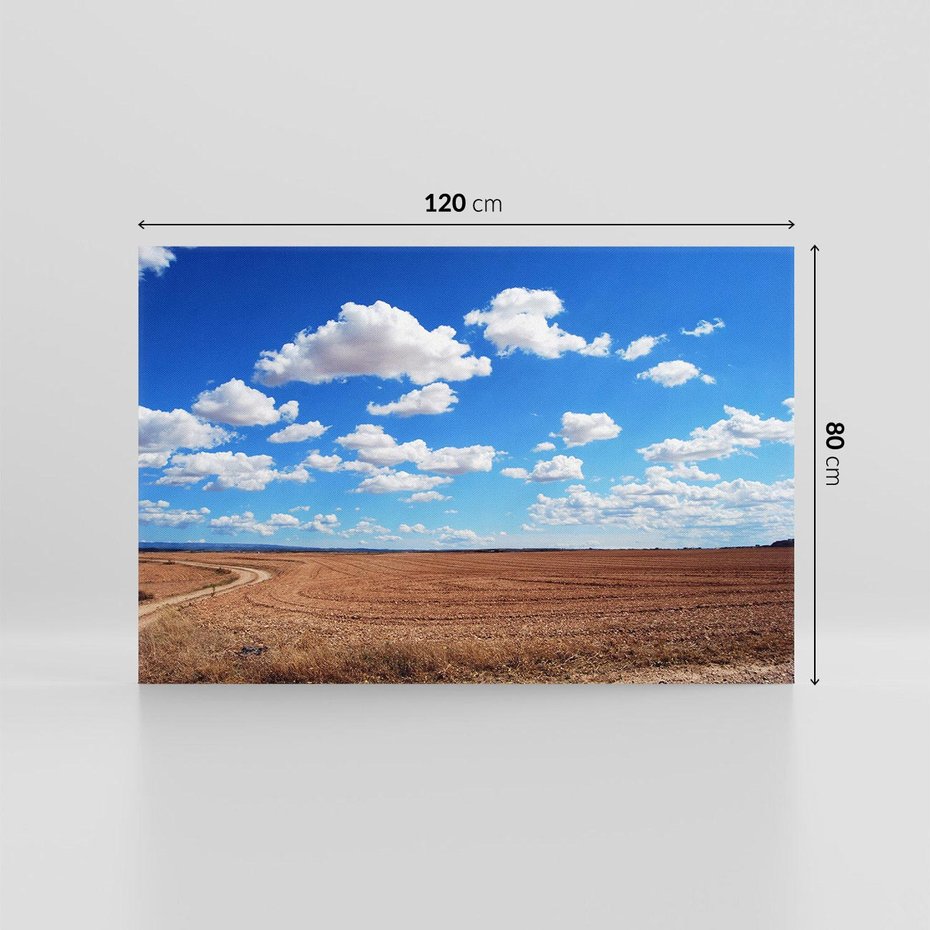 Obraz na płótnie 120x80 - Łąka - Niebo i chmury - łąka, niebo