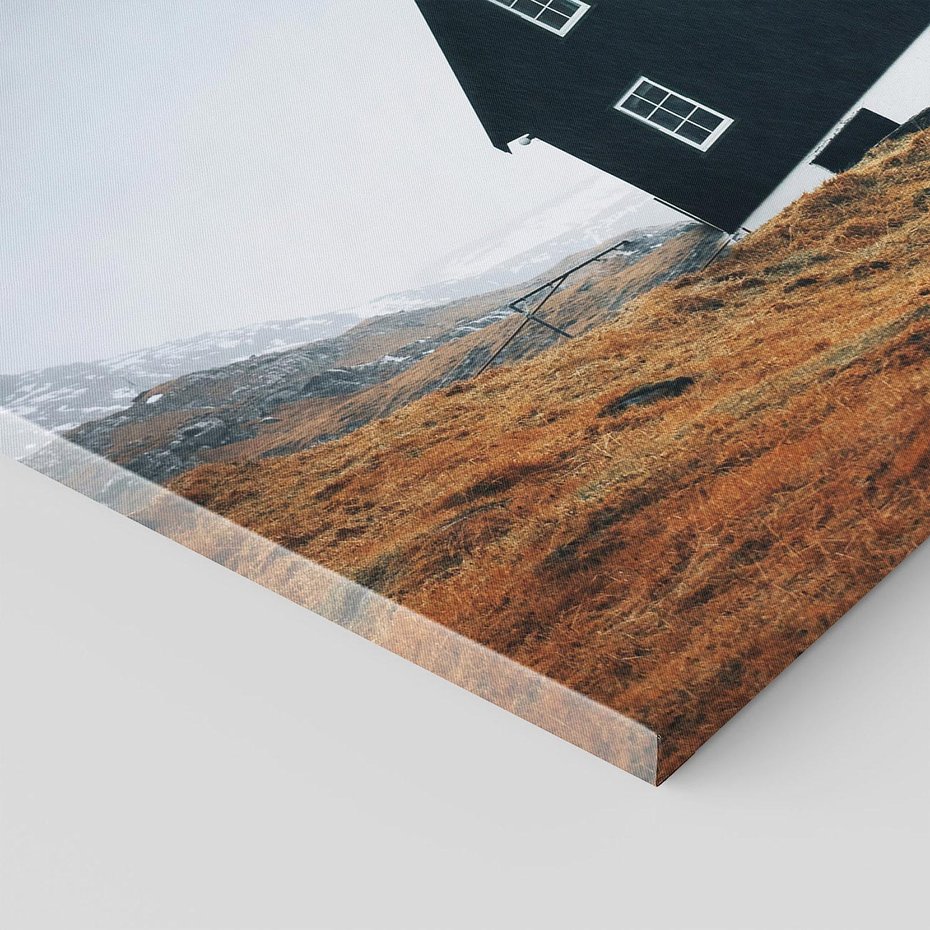 Obraz na płótnie 120x80 - Ciepło i Przytulność - skandynawski, domek