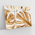 Obraz na płótnie 120x80 - Siła Natury - złote, liście
