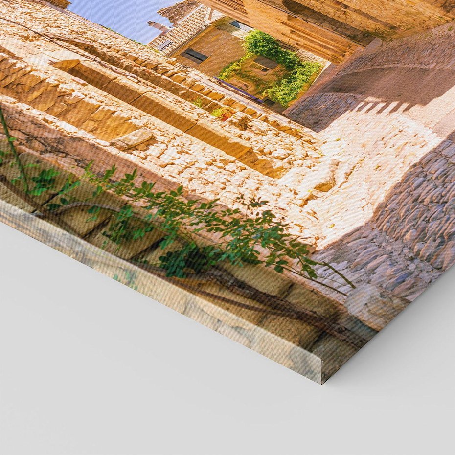 Obraz na płótnie 40x40 - Malownicza uliczka w perspektywie - uliczka, perspektywa