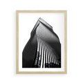 Plakat w ramie 40x50 - Falowany Wieżowiec na Fotografii - architektura, falowany wieżowiec - rama drewno
