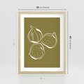 Plakat w ramie 30x40 - Podróżne Barwy - figi, minimalistyczny styl - rama drewno