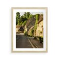 Plakat w ramie 40x50 - Magiczna podróż w głąb miasta - uliczka, perspektywa - rama drewno