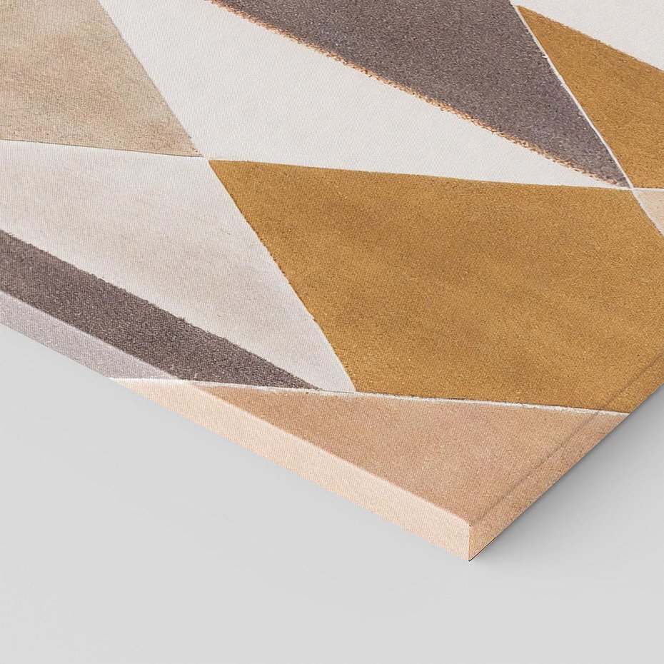 Obraz na płótnie 60x60 - Odblaski niespełnionych marzeń - kompozycja z trójkątów, mix kolorów ziemi