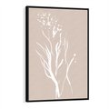 Obraz w ramie 70x100 - Impresje Pastelowych Nastrojów - minimalistyczny delikatny obraz, beżowe odcienie - rama czarna