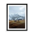 Plakat w ramie 50x70 - Odkryj Ich Urok - góry, skandynawia - rama czarna