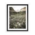 Plakat w ramie 40x50 - Nostalgiczne Góry - górski krajobraz, łaka w górach - rama czarna