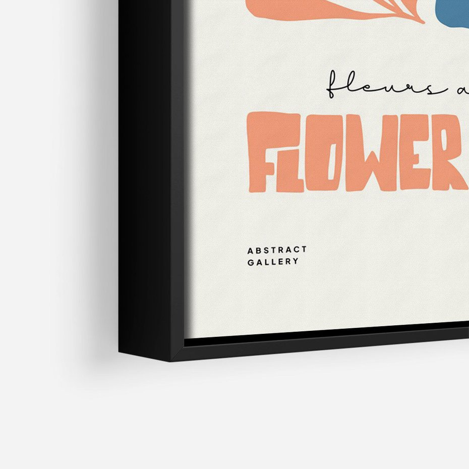 Obraz w ramie 50x70 - Rozbijające Widoki - kwiaty, nowoczesny plakat - rama czarna